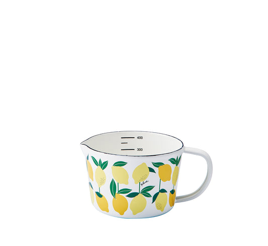 Plune Enamel Measuring Cup 450ml Lemon MC-608