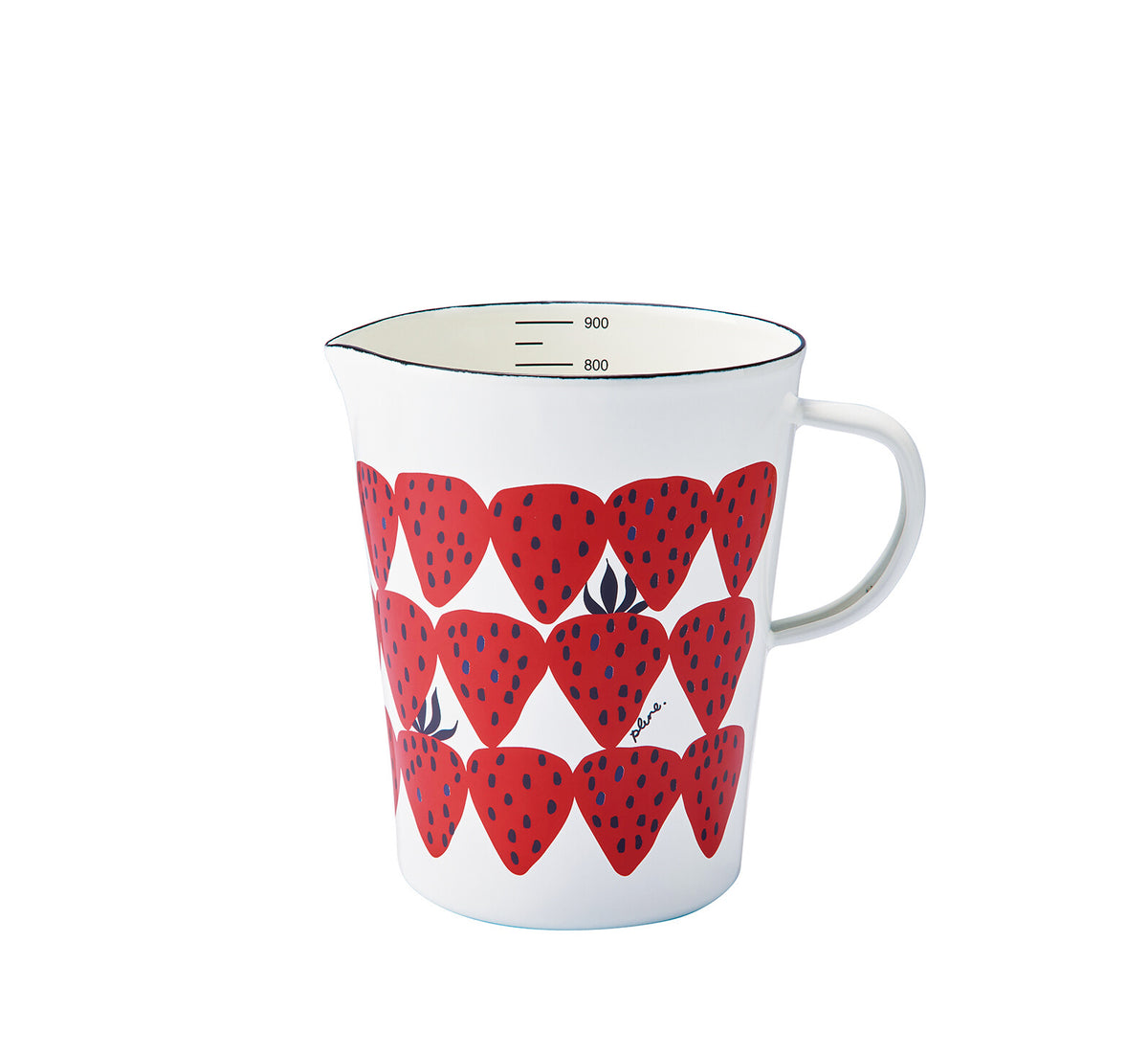 Plune Enamel Measuring Cup L 930ml Akaichigo PMC-701