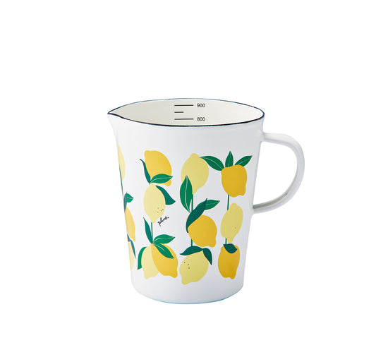Plune Enamel Measuring Cup L 930ml Lemon PMC-703