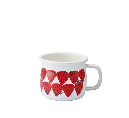 Plune Enamel Mug 380ml Akaichigo PMA-511