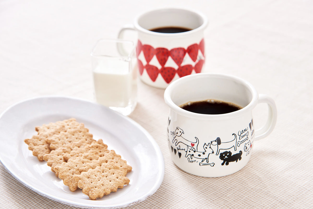 Plune Enamel Mug 380ml Akaichigo PMA-511