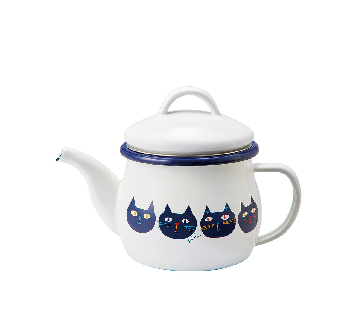 Plune Enamel Teapot with Strainer