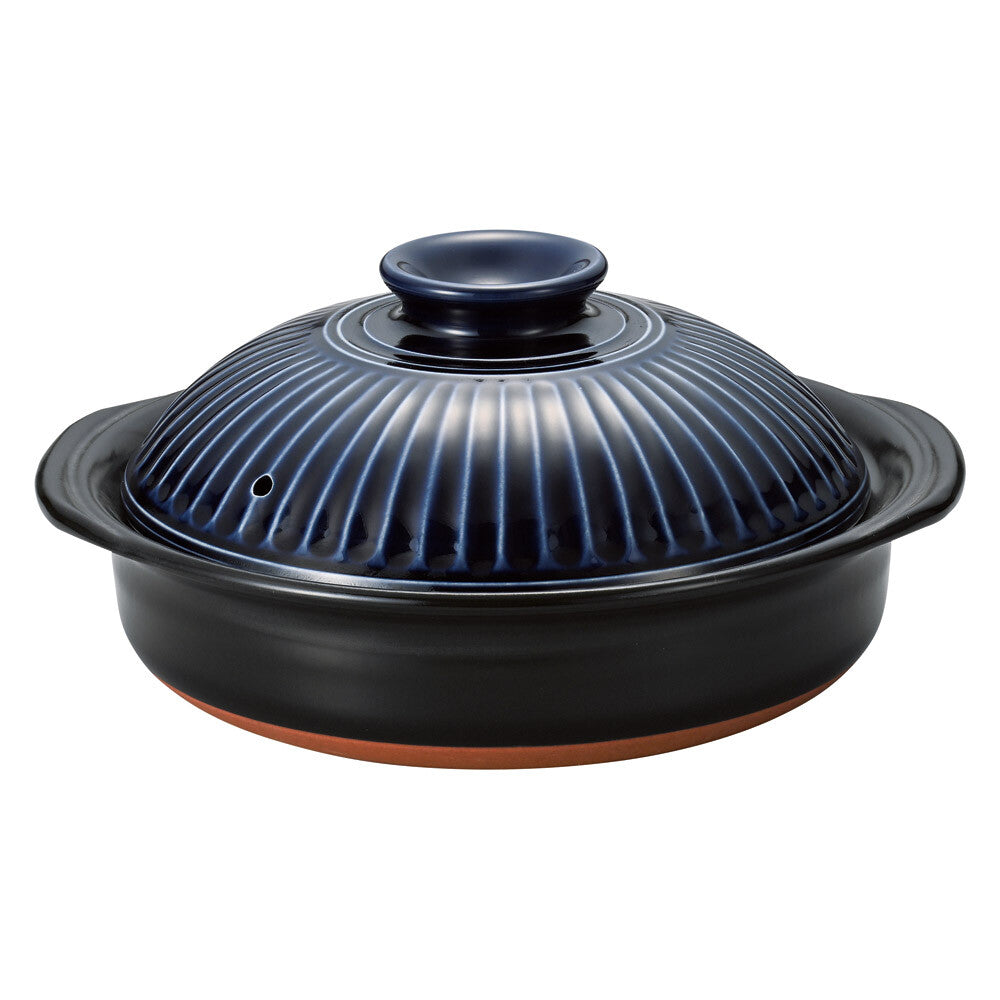 Ginpo Kikka Ruri Donabe Clay Pot Size 7