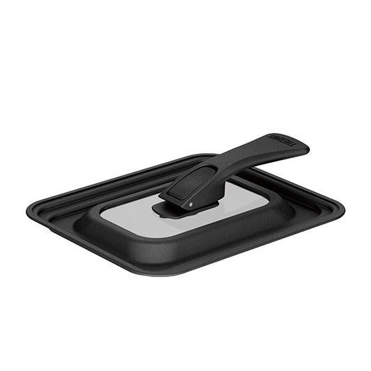 Thermos Foldable Stand Tamagoyaki Pan Lid 20.5x17cm Black KLI-001