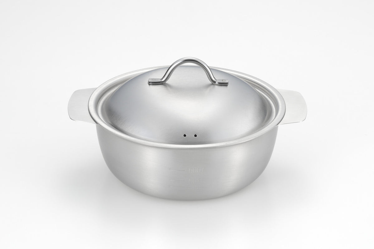Yoshikawa Oishii Saisai Tabletop Hot Pot with Markings 18cm SJ-3627
