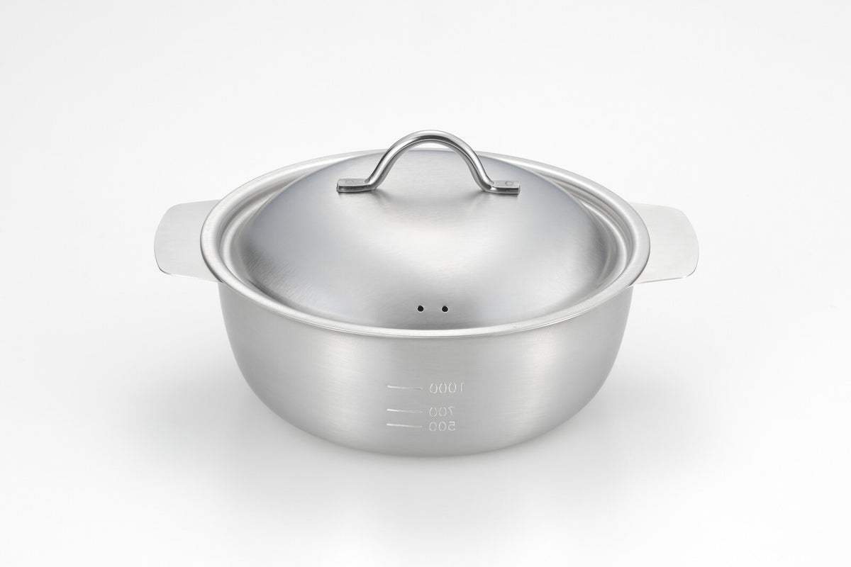Yoshikawa Oishii Saisai Tabletop Hot Pot with Markings 18cm SJ-3627
