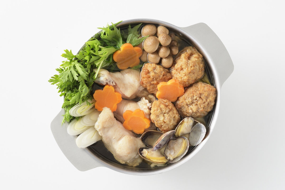 Yoshikawa Oishii Saisai Tabletop Hot Pot with Markings 18cm SJ-3627