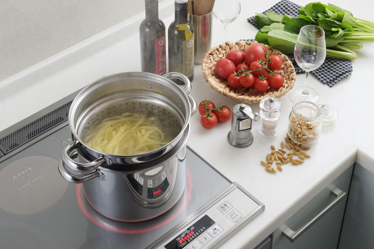 Yoshikawa Tuscany Pasta Pot with Glass Lid SJ3620