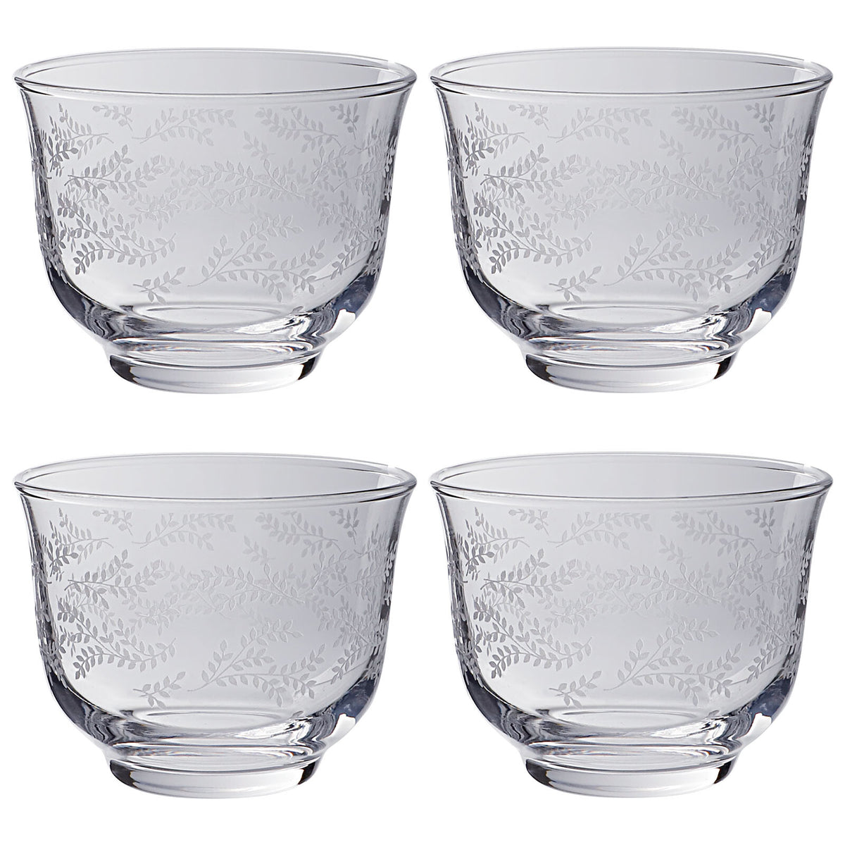 Toyo-Sasaki Glass Leaf Line Cold Tea Set