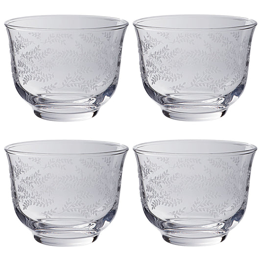 Toyo-Sasaki Glass Leaf Line Cold Tea Set