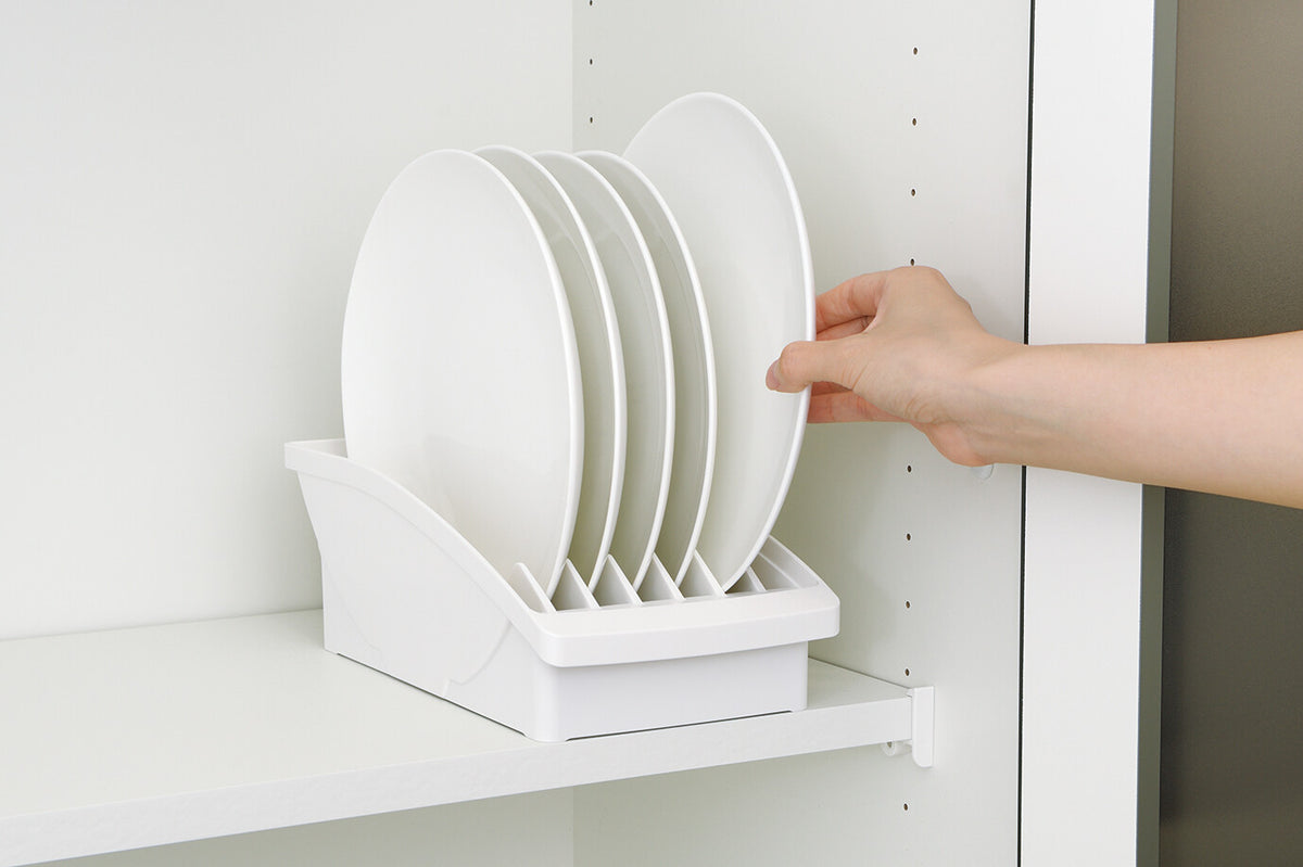 Richell Totono Shelf Dish Stand Wide White