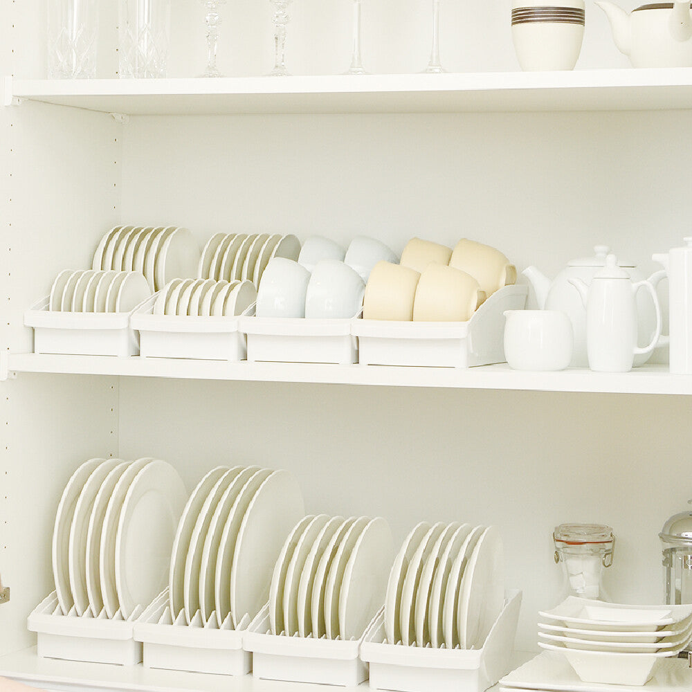 Richell Totono Shelf Dish Stand Wide White