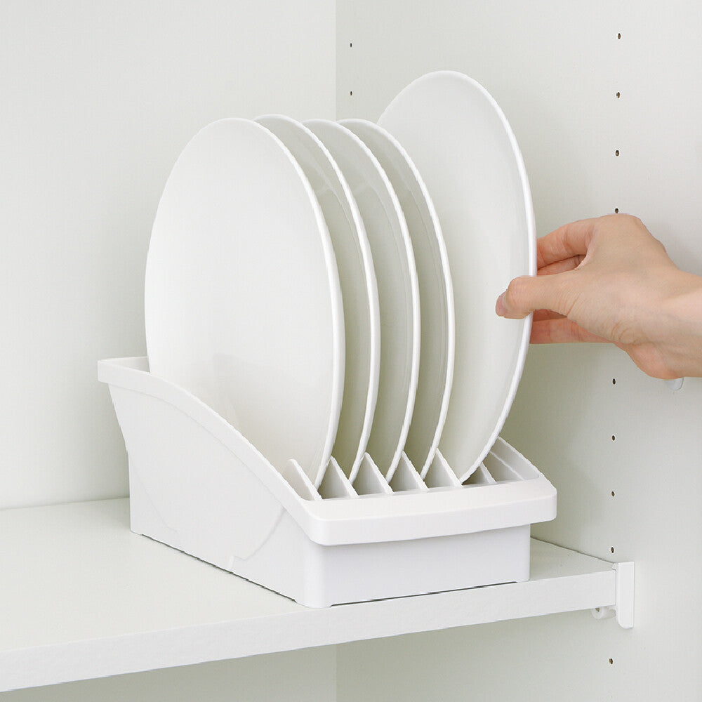 Richell Totono Shelf Dish Stand Wide White