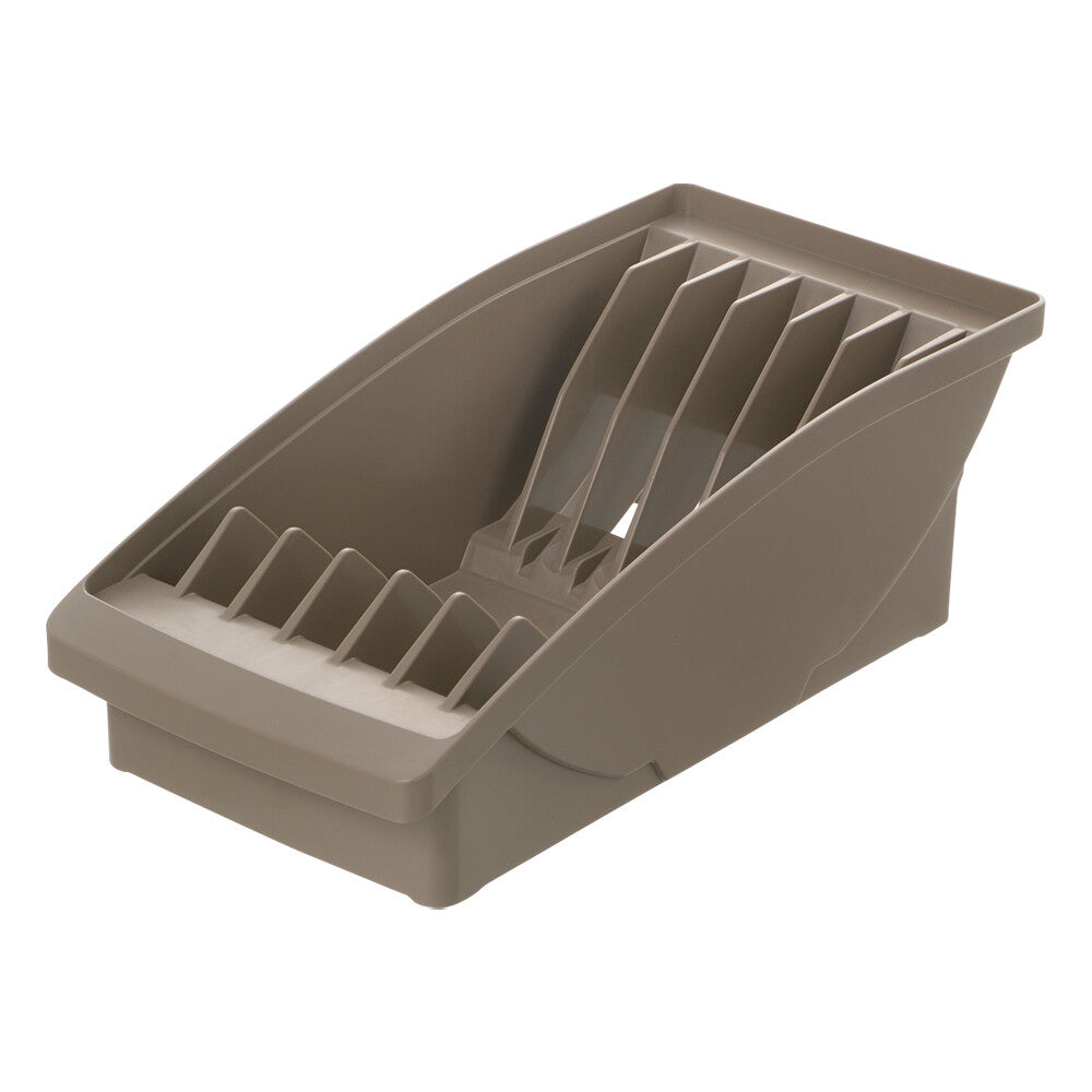 Richell Totono Shelf Dish Stand Wide Brown