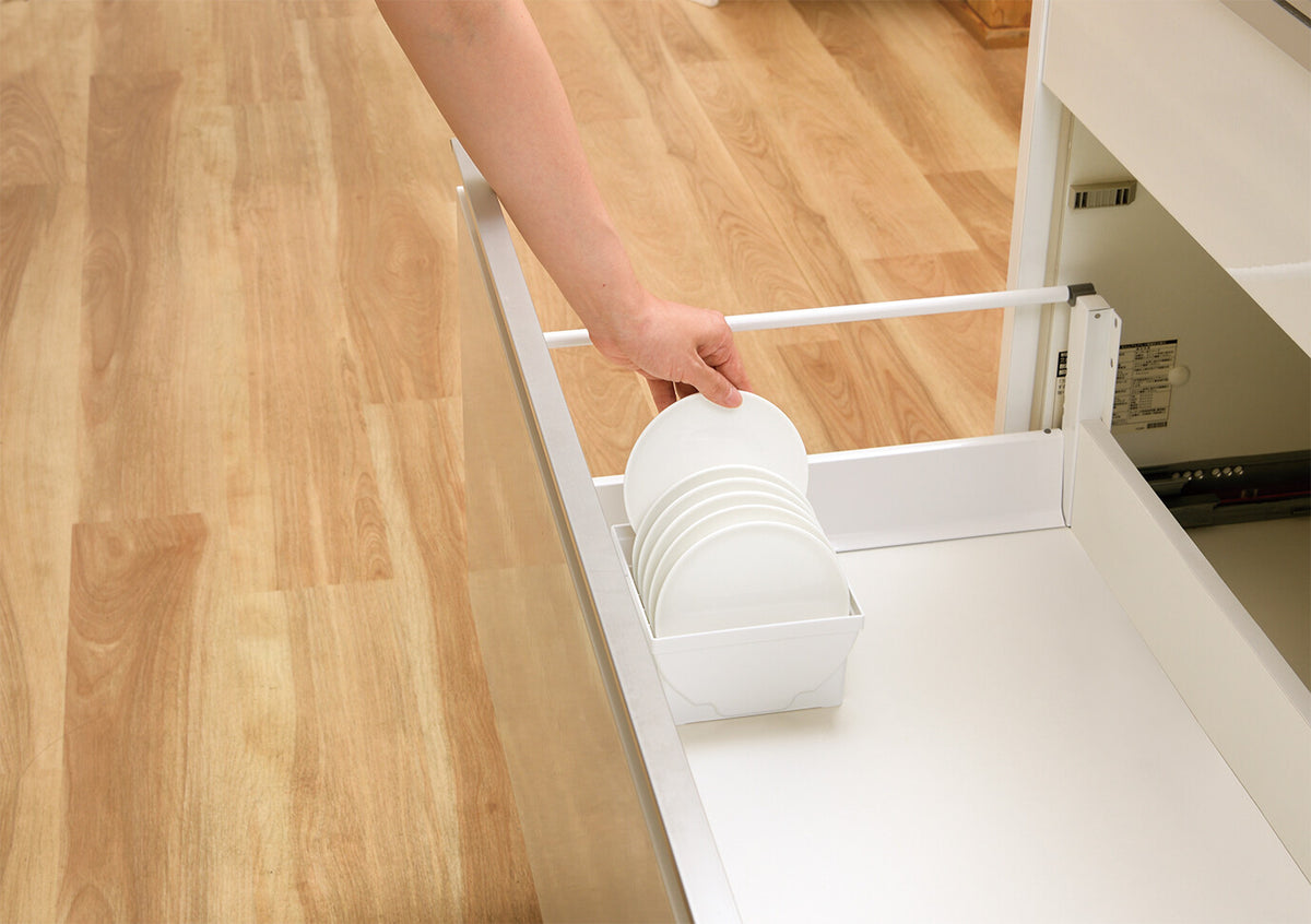 Richell Totono Drawer Dish Stand White