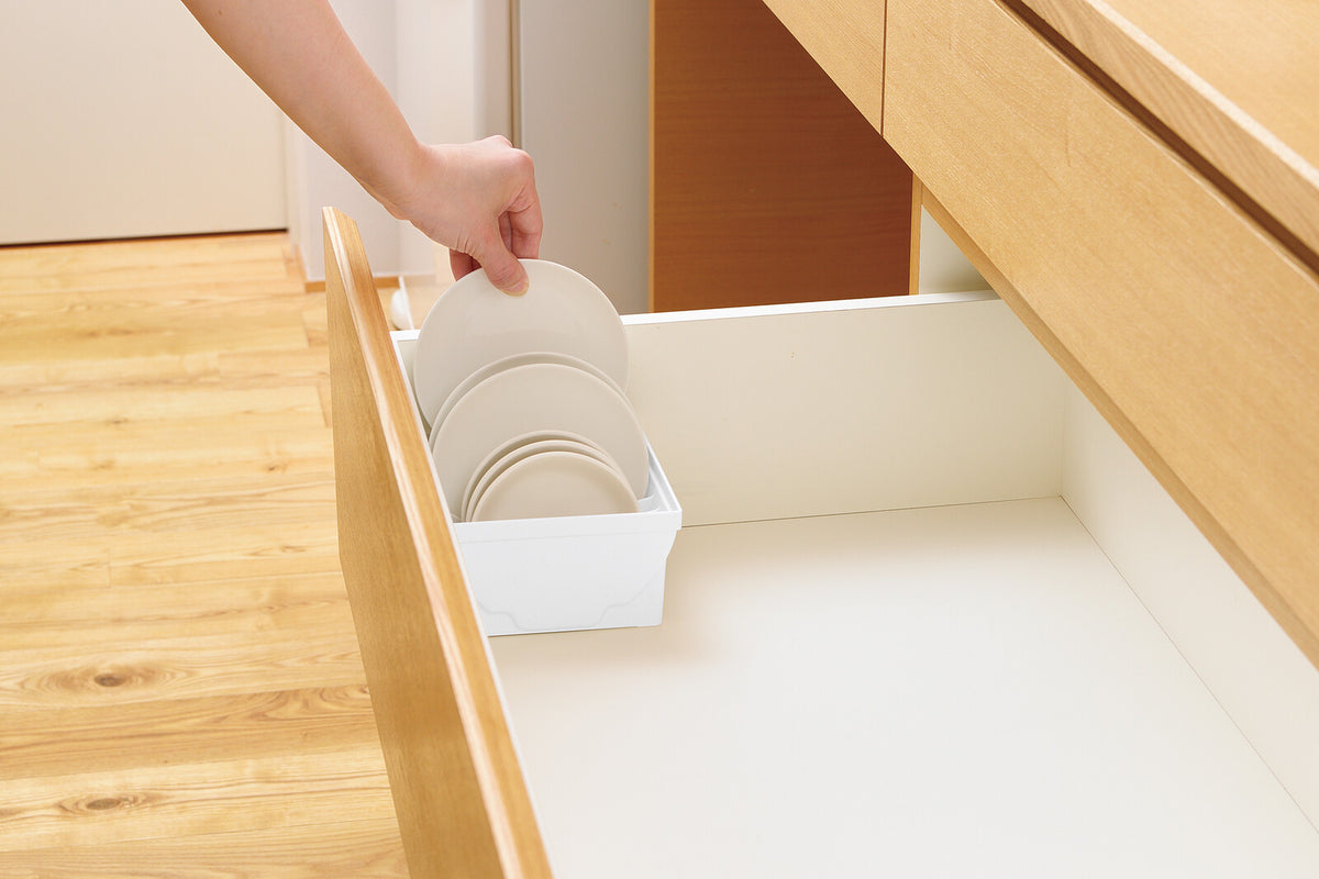 Richell Totono Drawer Dish Stand Mini White