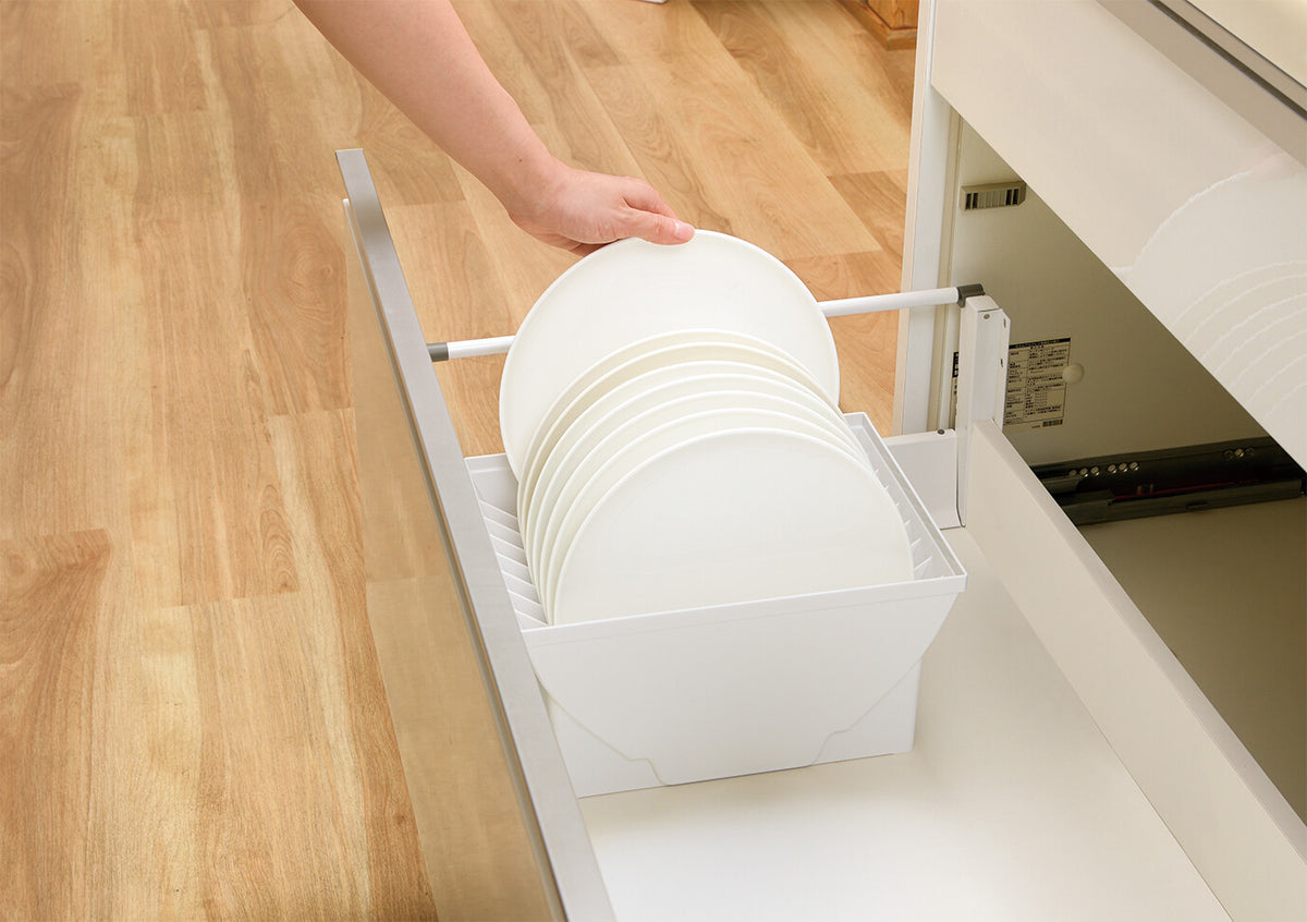Richell Totono Drawer Dish Stand White