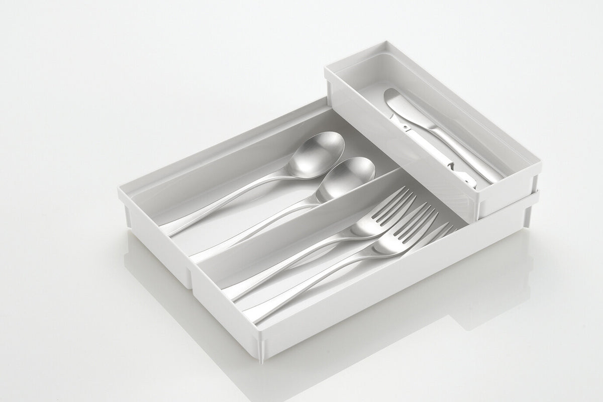 Richell Totono Cutlery Drawer Organizer Pocket White