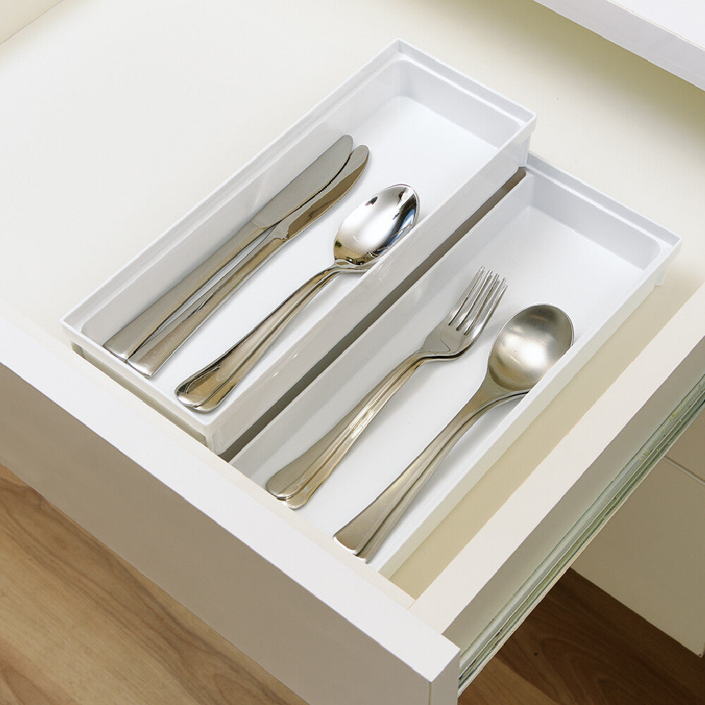 Richell Totono Cutlery Drawer Organizer Pocket Regular White