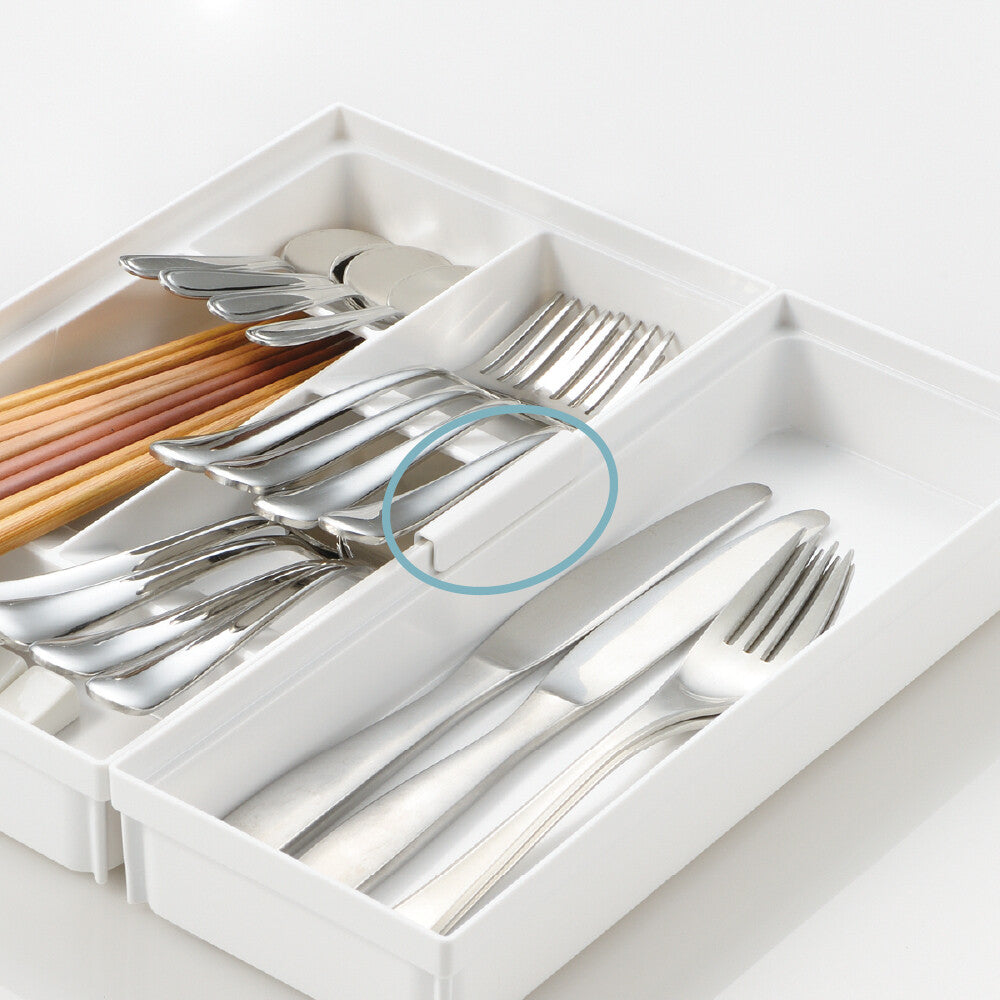 Richell Totono Drawer Cutlery Stand Regular White