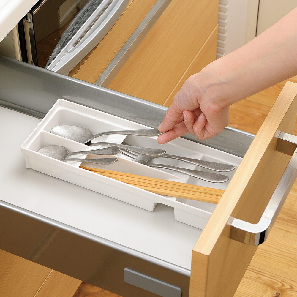 Richell Totono Drawer Cutlery Stand Regular White