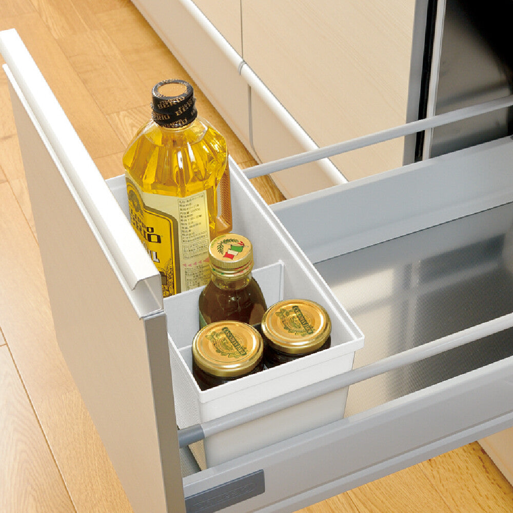 Richell Totono Condiment Storage Box for Drawers R White