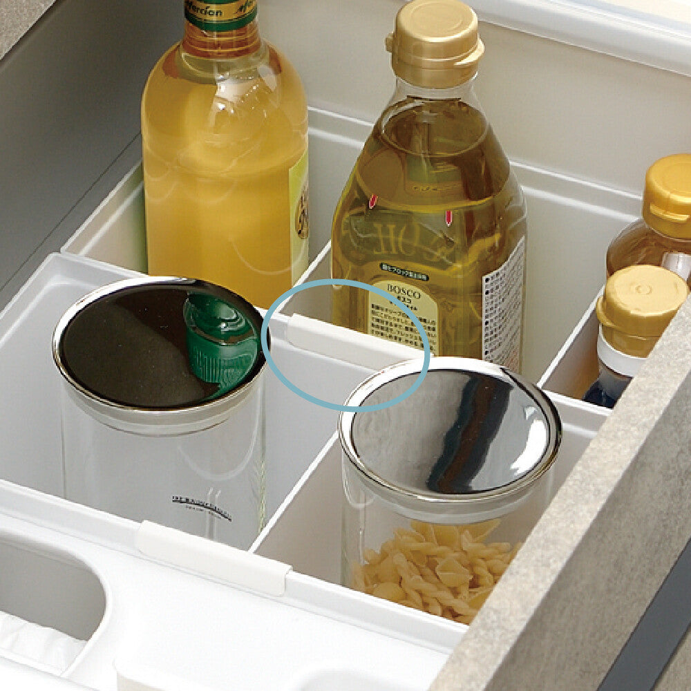 Richell Totono Condiment Storage Box for Drawers R White