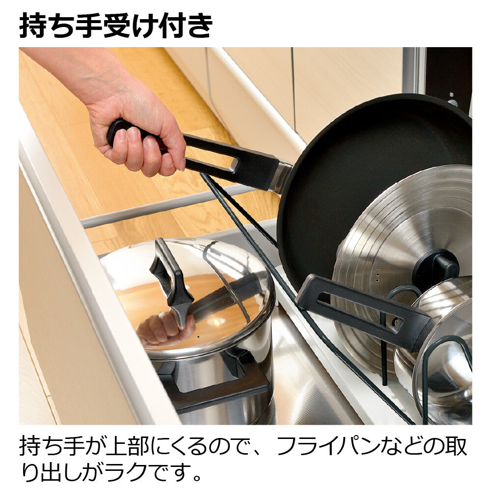 Richell Totono Drawer Pot & Pan Stand White