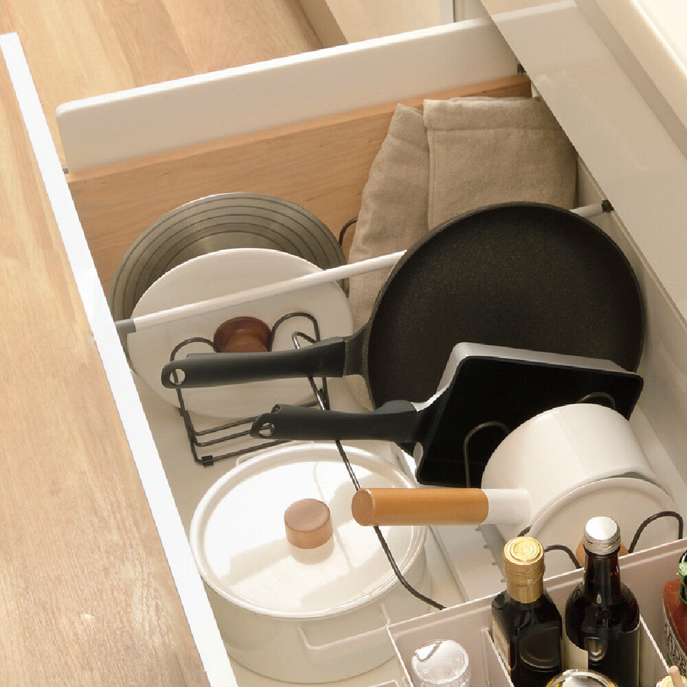 Richell Totono Drawer Pot Lid Stand White