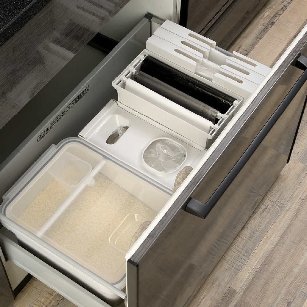 Richell Totono Garbage Bag Stocker R for Drawers White