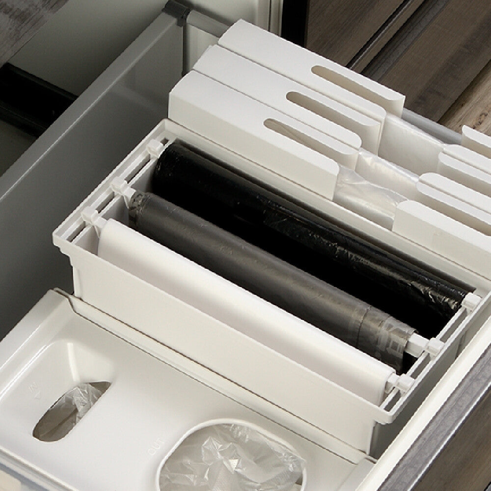 Richell Totono Garbage Bag Stocker R for Drawers White
