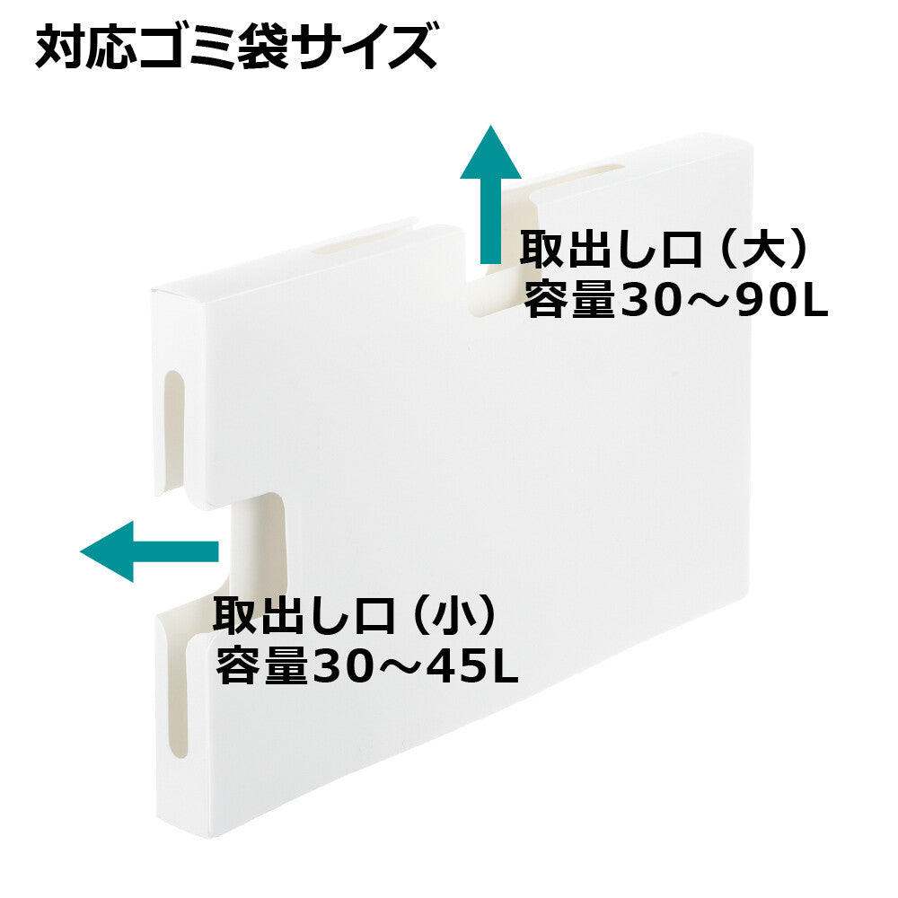Richell Totono Drawer Trash Bag Storage Case White