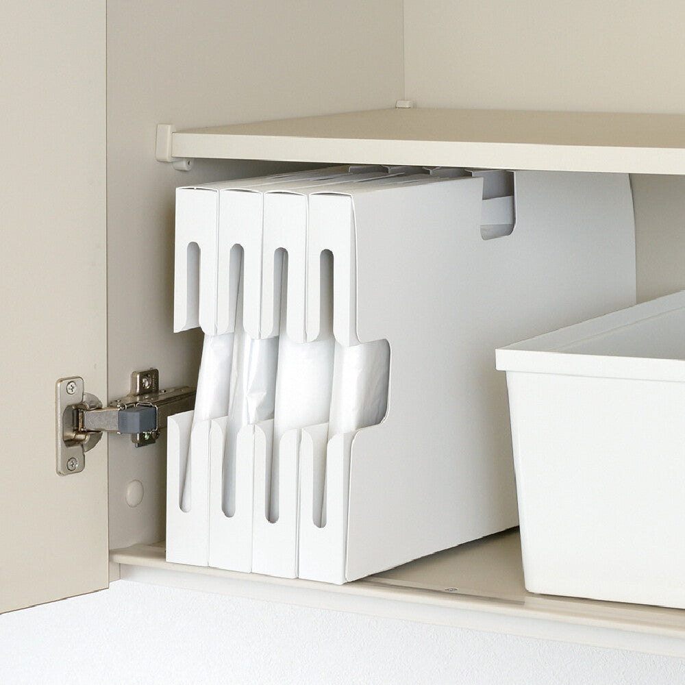 Richell Totono Drawer Trash Bag Storage Case White