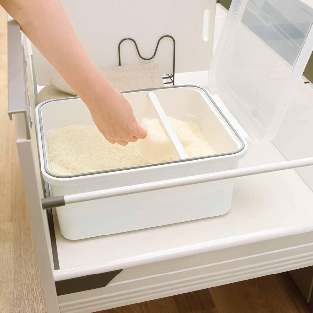 Richell Totono Drawer Rice Storage Container 5kg White
