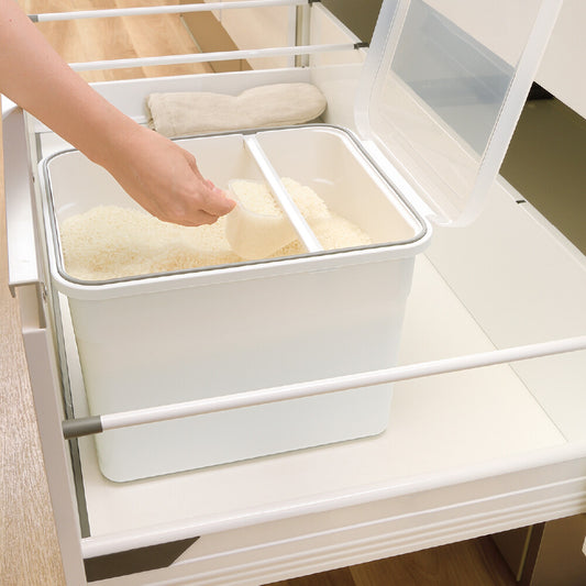 Richell Totono Drawer Rice Bin 10kg White