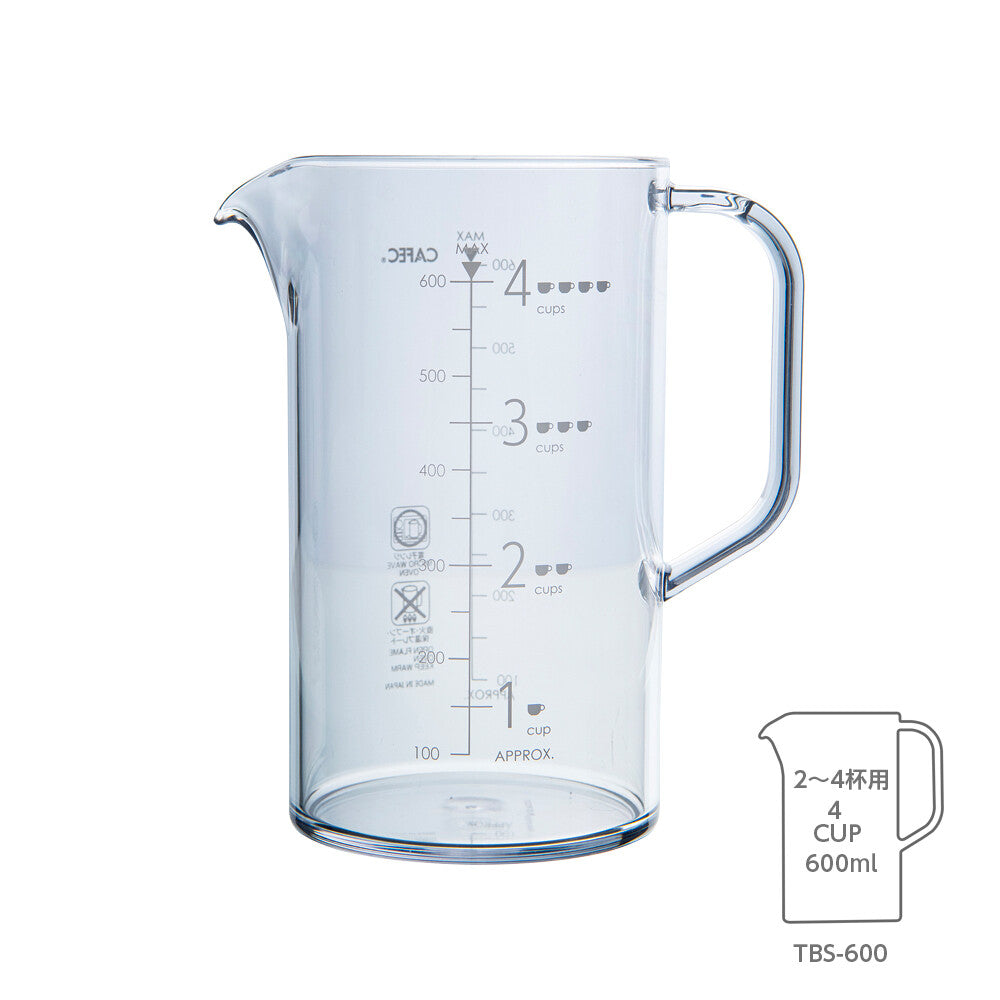 CAFEC copolyester Beaker Coffee Server 600ml 2-4 Cups TBS-600