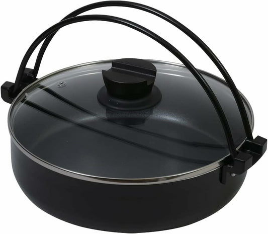 Pearl Metal Sukiyaki Hot Pot with Glass Lid 30cm HB-5859