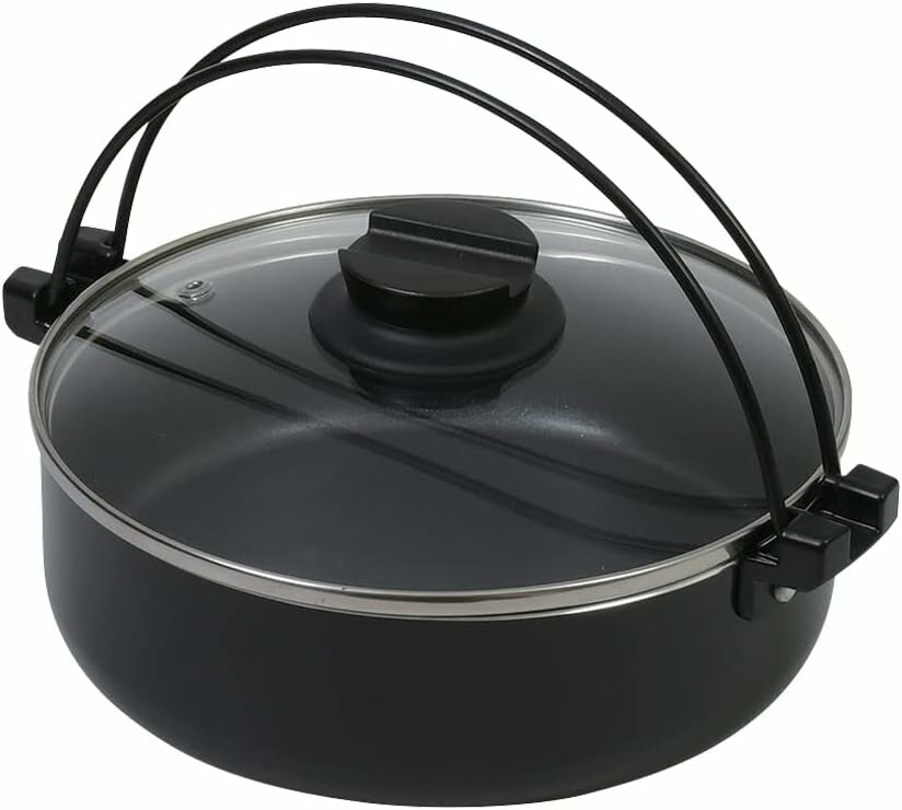 Pearl Metal Sukiyaki Hot Pot with Glass Lid 20cm HB-5856