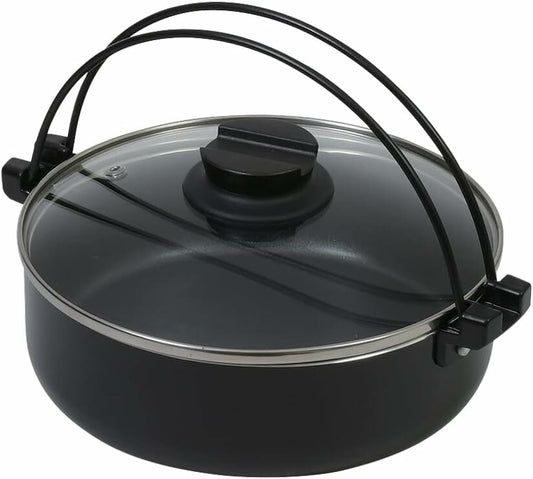Pearl Metal Sukiyaki Hot Pot with Glass Lid 20cm HB-5856
