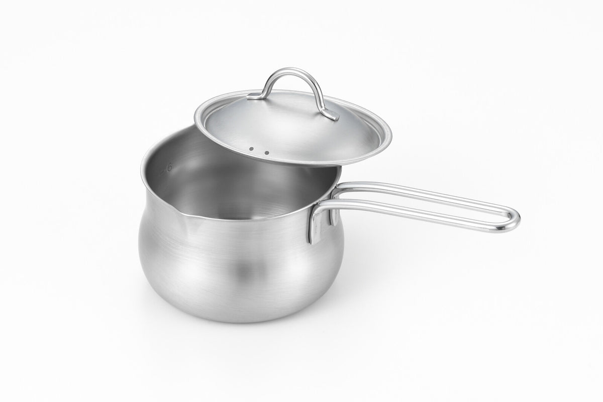 Yoshikawa Stainless Steel Milk Pan with Lid 12cm YJ3674