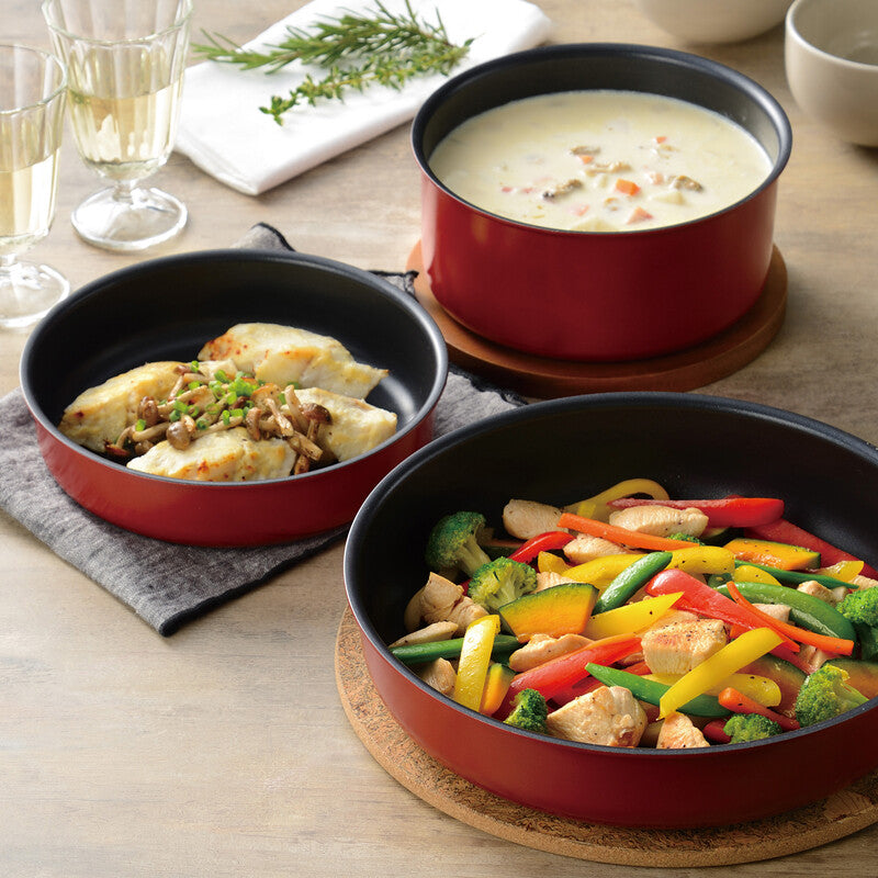 Wahei Freiz Totetoru IH Detachable Handle Pan Set