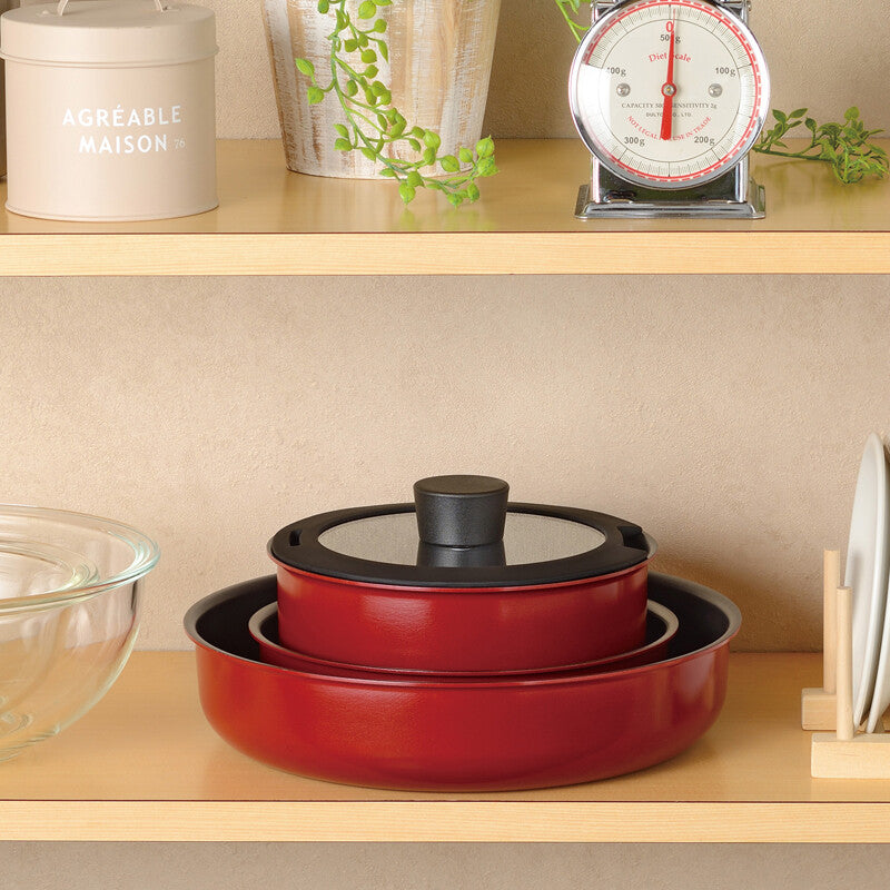 Wahei Freiz Totetoru IH Detachable Handle Pan Set 5-Piece RB-2886