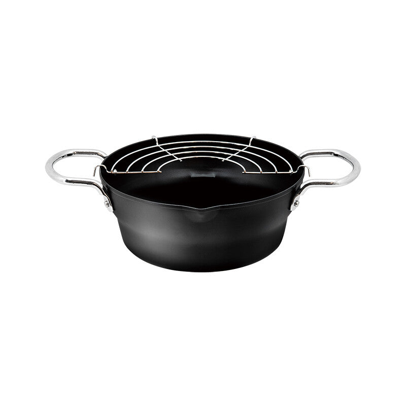 Wahei Freiz Kararizu IH Tempura Pot with Drain Rack 20cm RB-2763