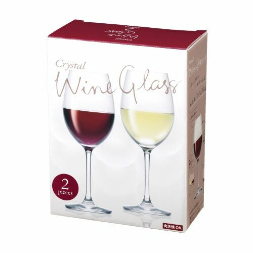Toyo-Sasaki Glass Crystal Wine Glass Set Grace Line 19.8cm
