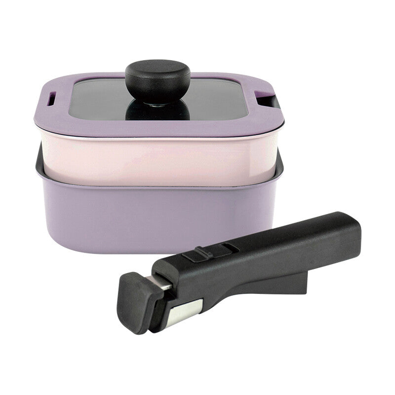 Wahei Freiz Recto Mate IH Square Detachable Handle Pan Set