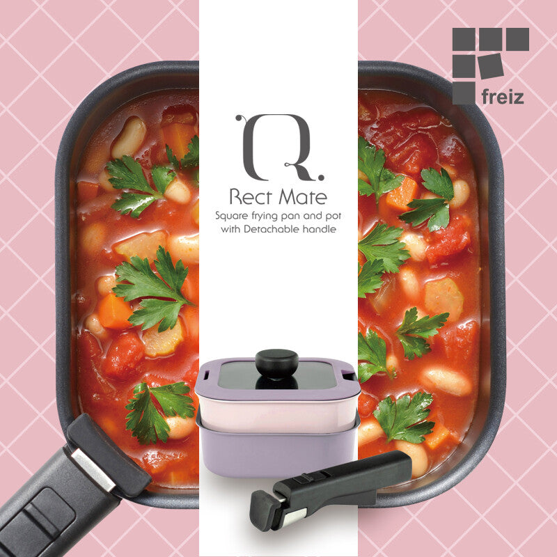 Wahei Freiz Recto Mate IH Square Detachable Handle Pan Set