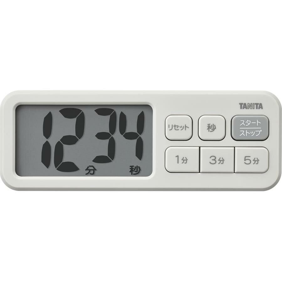 Tanita Large Display Kitchen Timer Matte Gray TD-431
