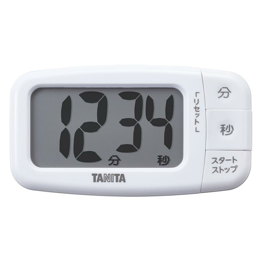 Tanita Large Display Kitchen Timer Coconut White TD-430