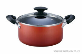Hokuriku Aluminum IH Mighty II Two-Handle Pot 22cm S-1262
