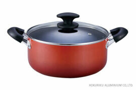 Hokuriku Aluminum IH Mighty II Two-Handle Pot 24cm S-1263